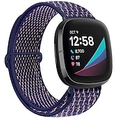 baratos Pulseiras de relógio Fitbit-1 pcs Pulseira de Smartwatch para Fitbit Versa 3 / Sense Náilon Relógio inteligente Alça Ajustável Elástico Respirável Pulseira Esportiva Substituição Pulseira