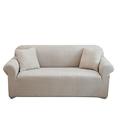 cheap Sofa Cover-Light Grey Sofa Cover Dustproof Slipcovers Stretch L Shape Super Soft Fabric Couch Cover Sofa Furniture Protector with One Free Boster Case