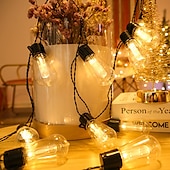 cheap Solar String Lights-Solar Bulb String Lights Outdoor Solar Waterproof Retro Bulb Fairy String Lights 3M-10LEDs 5M-20LEDs 7M-30LEDs for Cafe Wedding Party Patio Holiday Decoration IP65 Garden Light