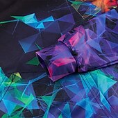 Недорогие Мальчиковое 3D-зрение и геометрия-Дети Мальчики Худи / толстовка Pullover Длинный рукав Черный 3D печать Радужный Графика 3D-печати Контрастных цветов С карманами Активный Классический 4-12 лет