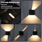 economico applique da esterno-applique da parete per esterni a led angolo del fascio regolabile 10w su e giù luce applique da parete per esterni impermeabile a led grigio lampada da parete nera led ip65 impermeabile 1050lm