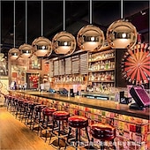 cheap Island Lights-LED Pendant Light Rose Gold Globe Design Kitchen Island Light 15cm 20cm 25cm Single Desgin Metal Electroplated Modern Dining Room Living Room 110-120V 220-240V