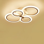 abordables Plafonniers à intensité variable-plafonnier led lueur vers l&#039;extérieur plafonnier led 4/6/8 lumières encastrées design de cercle simplicité de style moderne acrylique 90w salon salle à manger luminaire de chambre à coucher