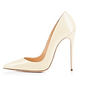 cheap Semi-Formal-Women&#039;s Red Patent Leather High Heel Shoes - Pointed-Toe Stiletto Pumps for Prom, Parties, Weddings, and Formal Events