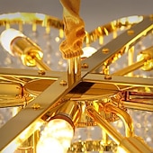 זול נברשות-נברשת קריסטל אור תליון led 60 ס&quot;מ פנס desgin נירוסטה מודרנית 110-120 v 220-240 v