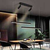 economico Lampadari-lampada a sospensione a led nera 110 cm luce a isola con faretti lampadario in alluminio stile artistico stile moderno eleganti finiture verniciate artistiche 110-120 v 220-240 v