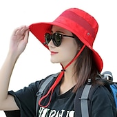 cheap Outdoor Headwear-Hat Sun Hat Bucket Hat Packable UV Protection Breathable for Cotton Summer Spring