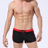 billiga badbyxor och surfshorts-Herr Boardshorts Badshorts Elastisk midja Lappverk Snabb tork Kort Dagligen Gym Badning Elegant och modernt Ledig / Sportig Svart Blå Microelastisk
