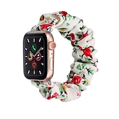お買い得  Apple Watch Bands-時計バンド のために Apple Watch 38mm 40mm 41mm 42mm 44mm 45mm 49mm iwatch Series Ultra 8 7 6 SE 5 4 3 2 1 生地 置換 ストラップ 女性 弾性ある 伸縮性 シュシュバンド リストバンド