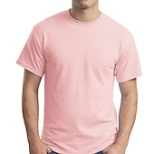 baratos Camisetas masculinas casuais-Homens Camiseta Camisas antiumidade Manga Curta Decote Redondo Todas as Estações Tecido Básico Casual Royal blue 1 Preto Branco Top Tee para Homens