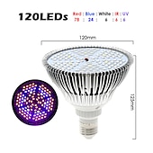 cheap Plant Growing Lights-LED Plant Grow Light Lamp Bulb Full Spectrum E27 Phytolamp Full Range ffor Indoor Plants Greenhouse Vegetables Succulent Hydroponics Organic Seedlings 1pc