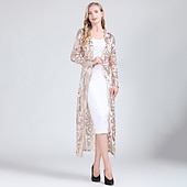 cheap Wedding Guest Wraps-Shawl &amp; Wrap Women&#039;s Wrap Elegant Bridal Long Sleeve Tulle Wedding Wraps With Split Joint For Wedding Summer