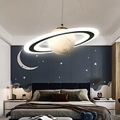 رخيصةأون تصميم الخط-أدى قلادة ضوء كوكب تصميم 45 سم فانوس غرفة نوم ضوء معدن مطلي التشطيبات الحديثة 220-240 فولت 110-120 فولت