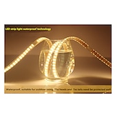 cheap Waterproof Strip Lights-LED Strip Flexible Light SMD 5050 AC220V 110V 60LEDs Waterproof LED Tape LED Light With Power Plug 5m 10m 1m