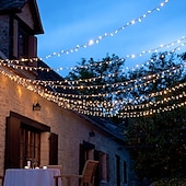 abordables Guirlandes lumineuses à brancher-Guirlandes lumineuses à led 100m 800leds guirlandes lumineuses à led étanches extérieures guirlandes lumineuses de noël éclairage de vacances fête de mariage arbre de noël décoration de jardin