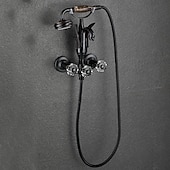 billige Badekraner-badekar armatur - moderne antikk messing veggmontering messing ventil badekar dusj blandebatterier