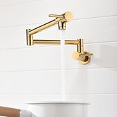 お買い得  折りたたみ式水栓金具-キッチン蛇口 - 2 つのハンドル 1 つの穴の電気メッキ ポット フィラー センターセット コンテンポラリー キッチン タップ