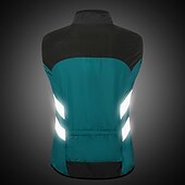 voordelige Herenjassen &amp; Gilets-WOSAWE Voor heren Wielrenvest Mouwloos Bergracen Wegwielrennen Marine Zwart Groen Fietsen Ves / Mouwloos Shirt Winddicht Reflecterende strips Achterzak Sport Effen Kleur Kleding / Gevorderd / Rekbaar