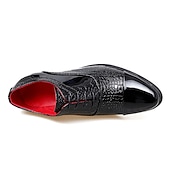 economico Formale-scarpe oxford da uomo in vernice nera con motivo coccodrillo in similpelle – scarpe eleganti con tacco a blocco, perfette per lavoro, matrimonio ed eventi speciali