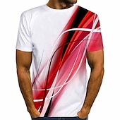 billige T-skjorter med 3D-trykk til herrer-Herre Grafisk Skjorte T skjorte Kortermet T skjorte 3D-utskrift Rund hals Skjorte Gatemote Daglig Ut på byen Gul Rød Blå Klær Normal S M L XL XXL 3XL 4XL