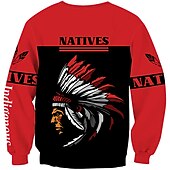 economico Felpe 3D da uomo-Per uomo Unisex Stampe astratte Umano Felpa Felpa pullover Manica lunga Felpa Rotonda Originale Essenziale Grande e alto Stampa 3D Informale Giornaliero Per eventi Stampa Primavera &amp; Autunno