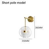 economico Luci da parete-Lampada da parete a led luce da comodino camera modello nordico bolla camera da letto camera da letto lampada da parete palla di vetro camera da letto lampada da comodino