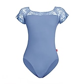 cheap Ballet Dancewear-Breathable Ballet Leotard / Onesie Lace Solid Women&#039;s Training Performance Short Sleeve High Nylon