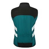 voordelige Herenjassen &amp; Gilets-WOSAWE Voor heren Wielrenvest Mouwloos Bergracen Wegwielrennen Marine Zwart Groen Fietsen Ves / Mouwloos Shirt Winddicht Reflecterende strips Achterzak Sport Effen Kleur Kleding / Gevorderd / Rekbaar