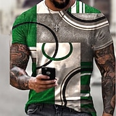 cheap Men's Plus Size T-shirts-Men's Plus Size Shirt Big and Tall Graphic Round Neck Print Short Sleeve Summer Designer Casual Big and Tall Daily Holiday Tops