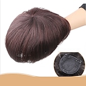 baratos Extensões de cabelo com gancho-Mulheres Cabelo Humano Topetes Liso Fabrico à Máquina Macio / Festa / Feminino Festa / Noite / Roupa Diária / Férias