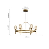 cheap Chandeliers-LED Ceiling Light Copper Circle Ring Design Modern Gold Geometric Shapes Chandelier Copper Modern Style Brass Modern Nordic Style 6 8 10 15 Heads 220-240V 110-120V