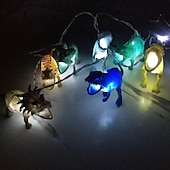 お買い得  ソーラーストリングライト-led ストリングライト 5 メートル 20 led ソーラーパワーストリングライトジュラ紀恐竜動物のライト暖かい白 rgb ホワイトクリスマス新年のクリエイティブパーティー装飾 1 セット