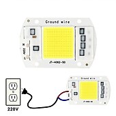 cheap LED Globe Bulbs-LED Grow Chip 10pcs 6pcs 20W 30W 50W COB Chip LED Lamp 220V 240V No Need Driver for Flood Light Spotlight Lampada DIY Lighting