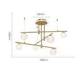 cheap Unique Chandeliers-LED Ceiling Light Modern Nordic Cluster Design Chandelier Copper Modern Style Sputnik Globe Brass 9 6 Heads 84cm 105 cm 220-240V 110-120V