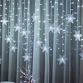 Χαμηλού Κόστους Plug In Ηλεκτρικό-led string string 3.5m 24 droop 96 leds string lights window window lights and snowflakes fairy lights Απόκριες Χριστουγεννιάτικο δημιουργικό πάρτι διακοσμητικό 220-240 v 110-120 v 1 set