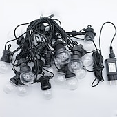 economico Plug in elettrico-luci stringa lampadina a led per esterni 5m 10m 20m luci stringa 50 100 150 led 2835 smd 1 set bianco caldo multi colore festa decorativa vacanza 100-240 v