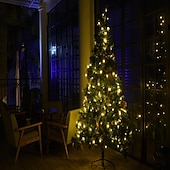 cheap Solar String Lights-Solar Power String Light 50M-400LEDs 100M-800LEDs with Remote Control 8 Mode Flashing Timing Set Plug-in Dual Purpose Thanksgiving Christmas Outdoor Party Garden Decoration Fairy Lights Gypsophila 24V