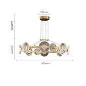 economico Lampadari-lampada a sospensione a led moderno lusso design cerchio oro design sputnik lampadario design rame stile moderno sputnik ottone 9 12 15 teste 220-240v 110-120v