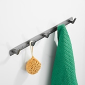 economico Set di accessori da bagno-set di accessori per il bagno, ferramenta per il bagno spazio alluminio parete grigio pistola portasciugamani / mensola angolare / porta accappatoio / porta carta igienica / portasciugamani / porta