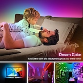 お買い得  WiFi&amp;音楽コントロール-10m33ftスマートsmd5050rgbledストリップライトwifiアプリ制御音楽同期作業withalexagoogleホームキッチンテレビパーティー180ledswith24キーコントローラーdc12v