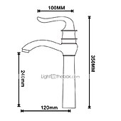 cheap Classical-Brass Bathroom Sink Faucet,Waterfall Antique Brass Widespread Water Flow Single Handle One Hole Bath Taps with Hot and Cold Switch