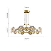 economico Lampadari-lampada a sospensione a led moderno lusso design cerchio oro design sputnik lampadario design rame stile moderno sputnik ottone 9 12 15 teste 220-240v 110-120v