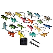 お買い得  ソーラーストリングライト-led ストリングライト 5 メートル 20 led ソーラーパワーストリングライトジュラ紀恐竜動物のライト暖かい白 rgb ホワイトクリスマス新年のクリエイティブパーティー装飾 1 セット