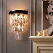 billige Vegglamper for innendørsbruk-krystall moderne vegglamper vegglamper grå gjennomsiktig soverom butikker kafeer krystall vegglampe 220-240v 110-120v 5 w