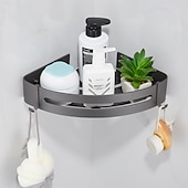 economico Set di accessori da bagno-set di accessori per il bagno, ferramenta per il bagno spazio alluminio parete grigio pistola portasciugamani / mensola angolare / porta accappatoio / porta carta igienica / portasciugamani / porta