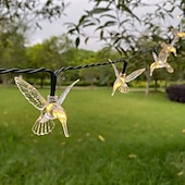 economico Striscie luci ad energia solare-luci solari esterne ip65 luci a catena per colibrì impermeabili 5m 20led 3.5m 10led luci a catena per fata giardino matrimonio festa decorazione esterna