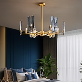cheap Chandeliers-LED Pendant Light Crystal Chandelier Unique Design Copper Nordic Style 4 6 8 12 Heads 220-240V 110-120V
