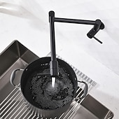 お買い得  折りたたみ式水栓金具-キッチン蛇口 - 2 つのハンドル 1 つの穴の電気メッキ ポット フィラー センターセット コンテンポラリー キッチン タップ
