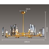 cheap Chandeliers-LED Pendant Light Crystal Chandelier Unique Design Copper Nordic Style 4 6 8 12 Heads 220-240V 110-120V