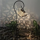 tanie Oświetlenie krajobrazowe-słoneczne oświetlenie zewnętrzne lampa ogrodowa led na patio wodoodporna konewka czajnik led bajkowe światło lampa trawnikowa wystrój ogrodu krajobraz podwórko ogrodzenie trawnika oświetlenie